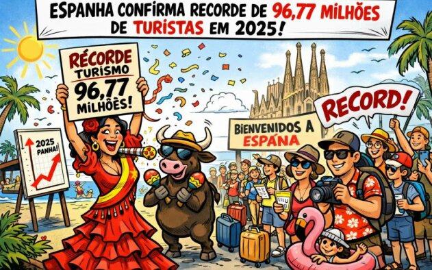 Crescimento do turismo leva Espanha a novo máximo histórico em 2025
