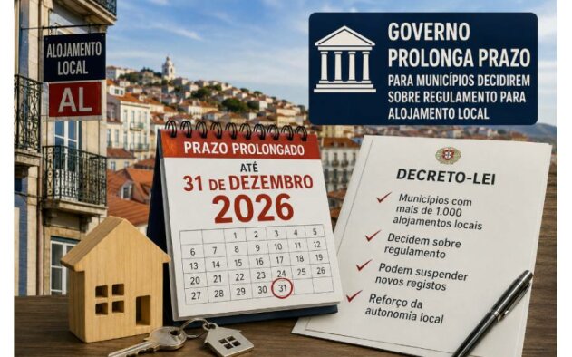 Governo prolonga prazo para municípios decidirem sobre regulamento para alojamento local