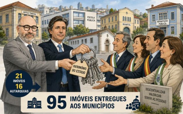 Estado transfere gestão de 21 imóveis para 16 autarquias, elevando total para 95 edifícios desde 2024