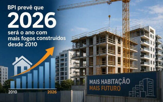 BPI prevê que 2026 será o ano com mais fogos construídos desde 2010