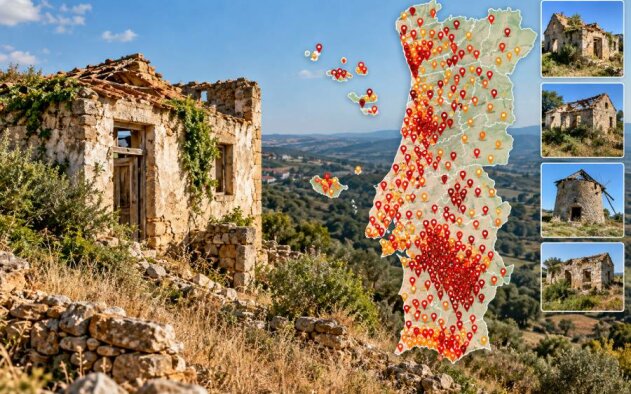 A Atlântico Off-Market identifica 16.494 ruínas e edifícios abandonados em Portugal a partir de dados abertos