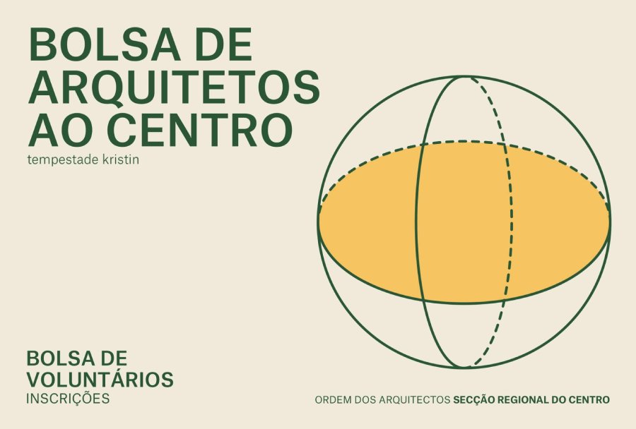 Ordem dos Arquitectos cria Bolsa de Arquitectos ao Centro para apoiar territórios atingidos pelas tempestades