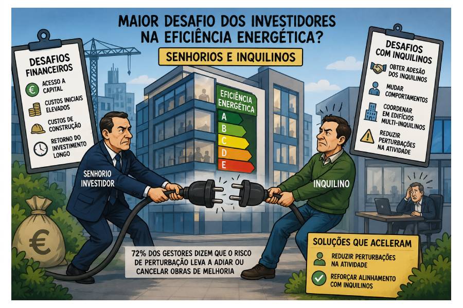 Senhorios e inquilinos são o maior obstáculo à eficiência energética dos edifícios, revela estudo