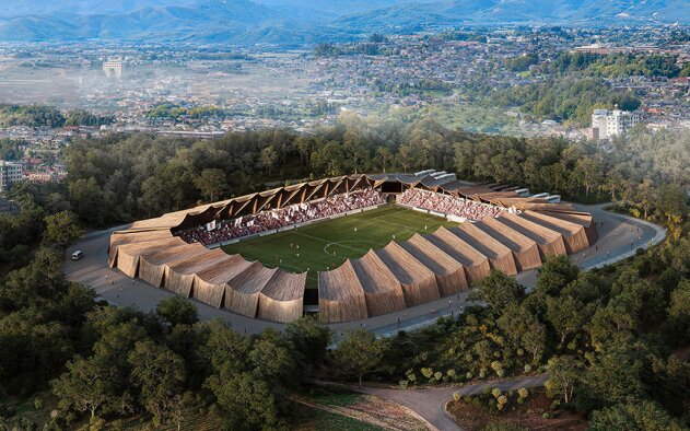 Fukushima vai ter o estádio de futebol mais ecológico do mundo — totalmente construído em madeira