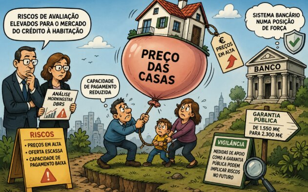 Preço das casas apresenta riscos para mercado do crédito à habitação – dizem analistas