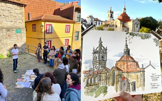 Sketch urbano e caminhada por Amarante