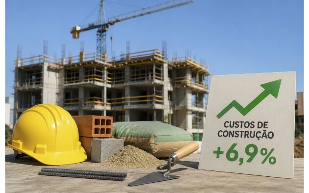 Custos de construção de habitação nova sobem 6,9% em Maio, o valor mais alto do ano - INE