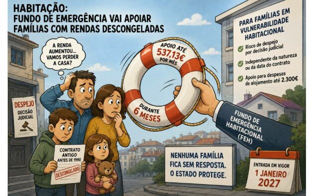 Habitação: Fundo de Emergência vai apoiar famílias com rendas descongeladas