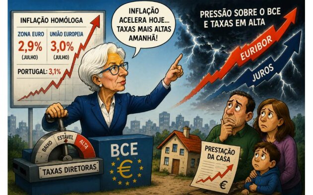 Inflação acelera para 2,9% na zona euro e 3% na UE em Julho